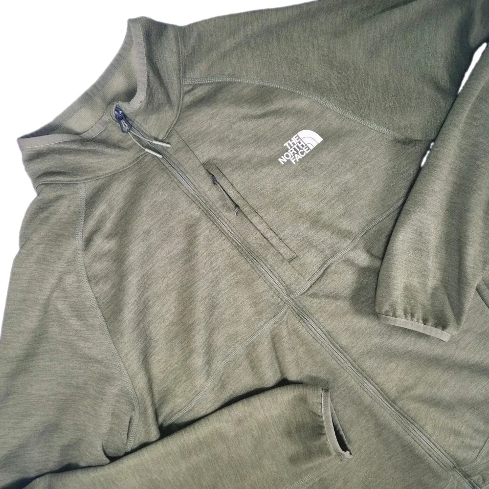 The North Face Canyonlands Men's L Full Zip Fleece Jacket Green Heather Gorpcore